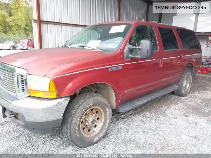 2000 Ford Excursion Xlt VIN: 1FMNU41S9YEC42295 Lot: 40398263