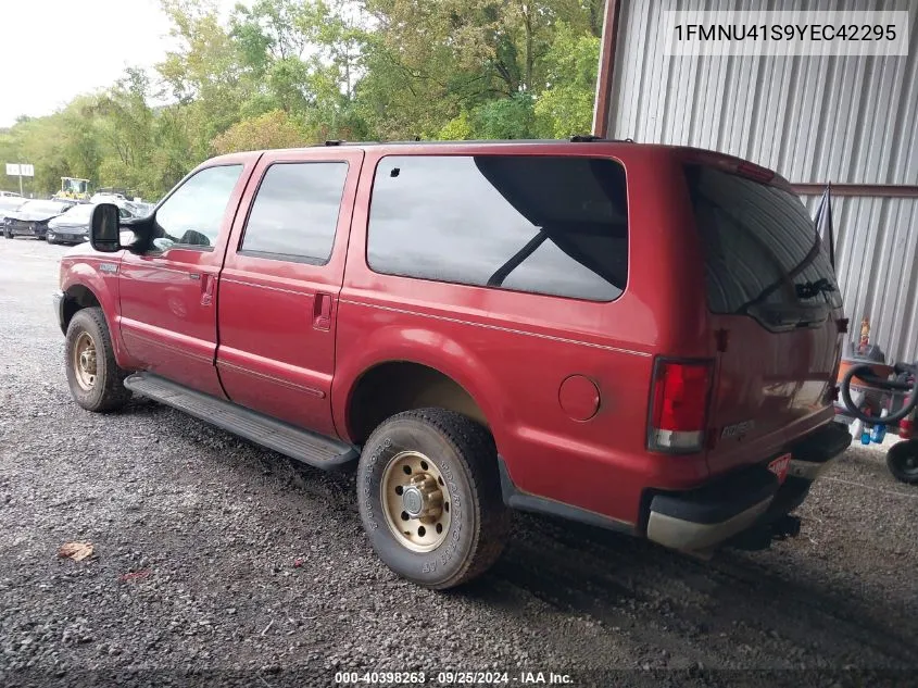 2000 Ford Excursion Xlt VIN: 1FMNU41S9YEC42295 Lot: 40398263