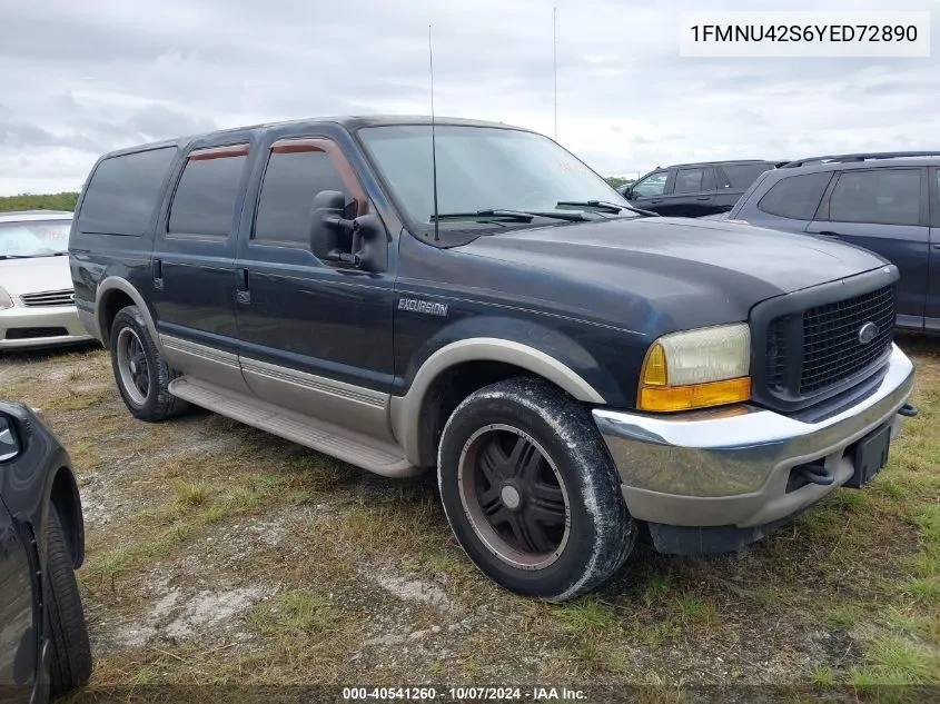 2000 Ford Excursion Limited VIN: 1FMNU42S6YED72890 Lot: 40541260