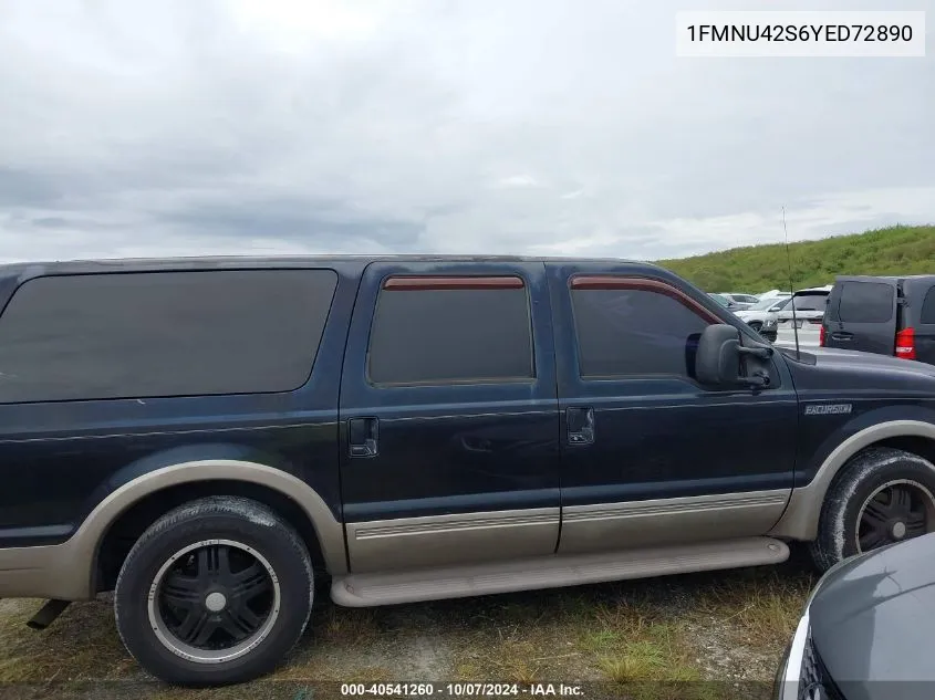 2000 Ford Excursion Limited VIN: 1FMNU42S6YED72890 Lot: 40541260