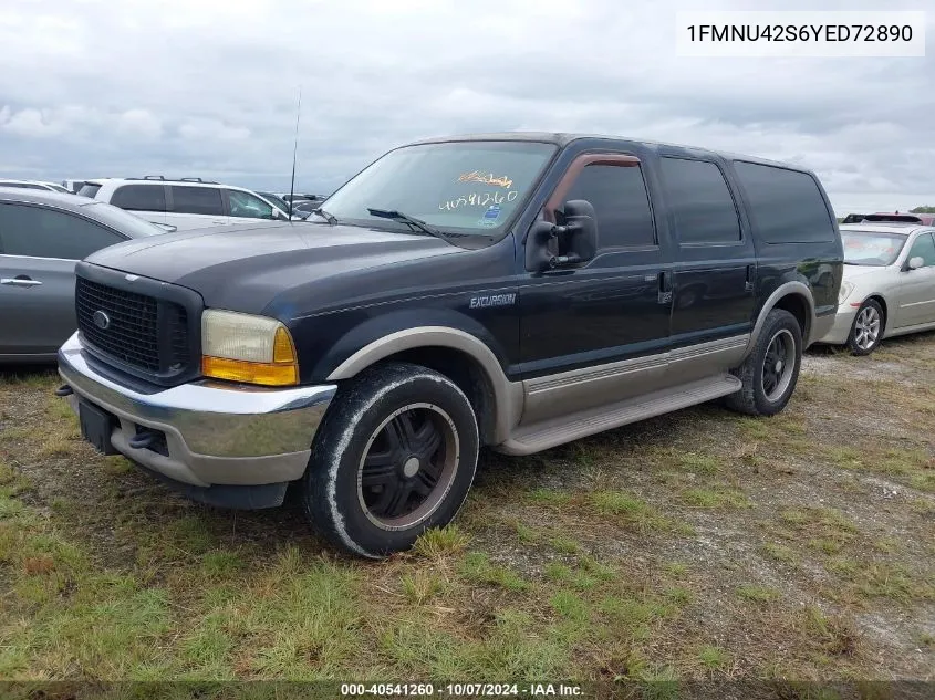 2000 Ford Excursion Limited VIN: 1FMNU42S6YED72890 Lot: 40541260