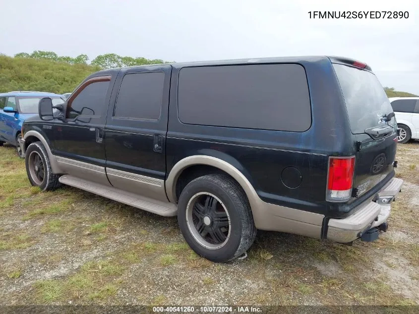 1FMNU42S6YED72890 2000 Ford Excursion Limited