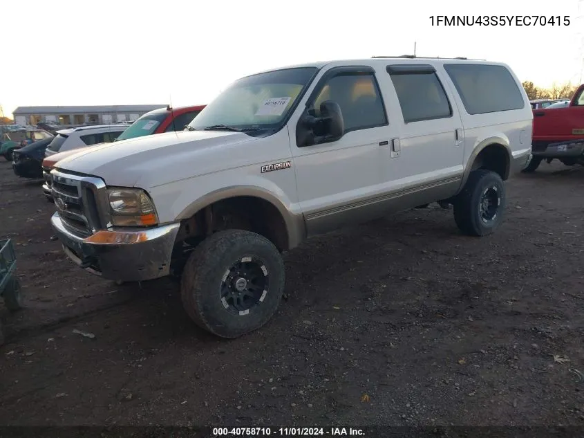 1FMNU43S5YEC70415 2000 Ford Excursion Limited