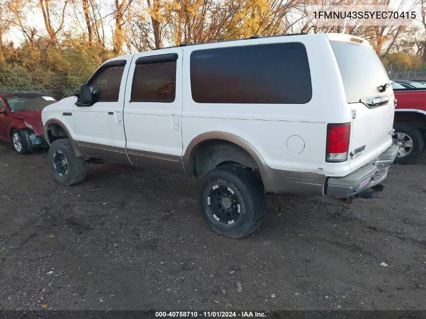 1FMNU43S5YEC70415 2000 Ford Excursion Limited