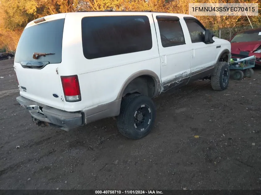 1FMNU43S5YEC70415 2000 Ford Excursion Limited