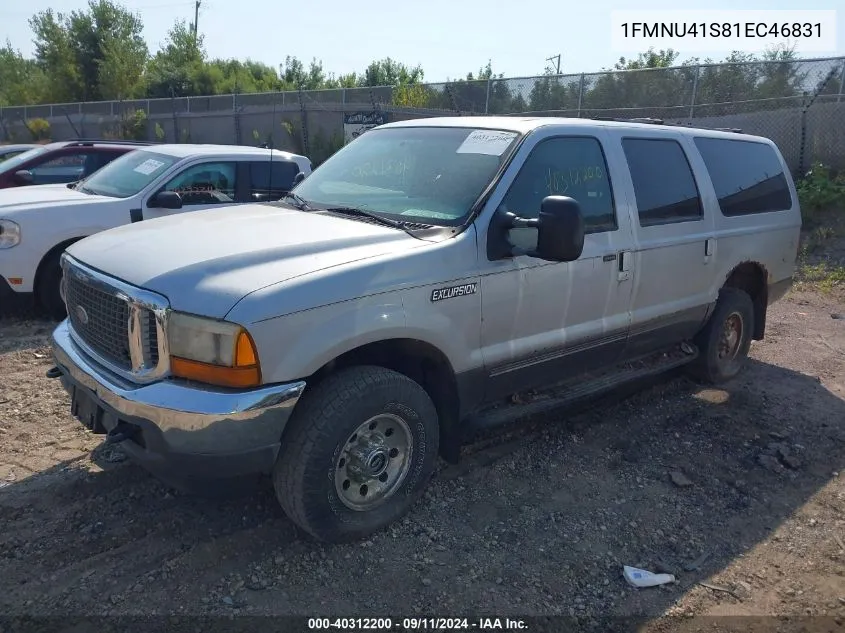 2001 Ford Excursion Xlt VIN: 1FMNU41S81EC46831 Lot: 40312200