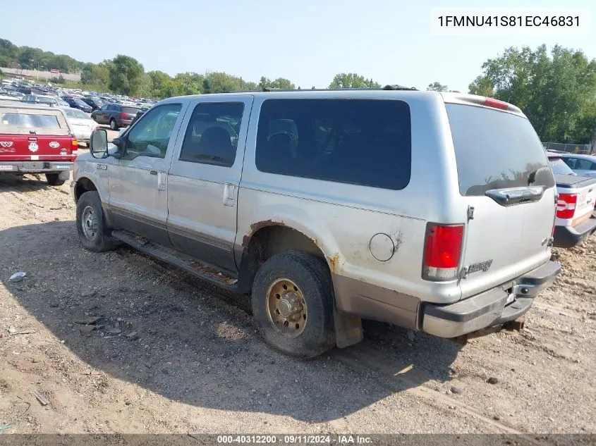 2001 Ford Excursion Xlt VIN: 1FMNU41S81EC46831 Lot: 40312200