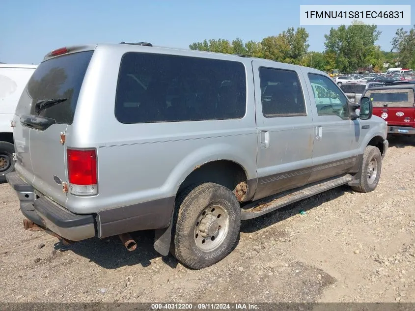 2001 Ford Excursion Xlt VIN: 1FMNU41S81EC46831 Lot: 40312200