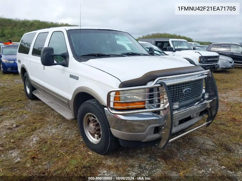 2001 Ford Excursion Limited VIN: 1FMNU42F21EA71705 Lot: 40519555