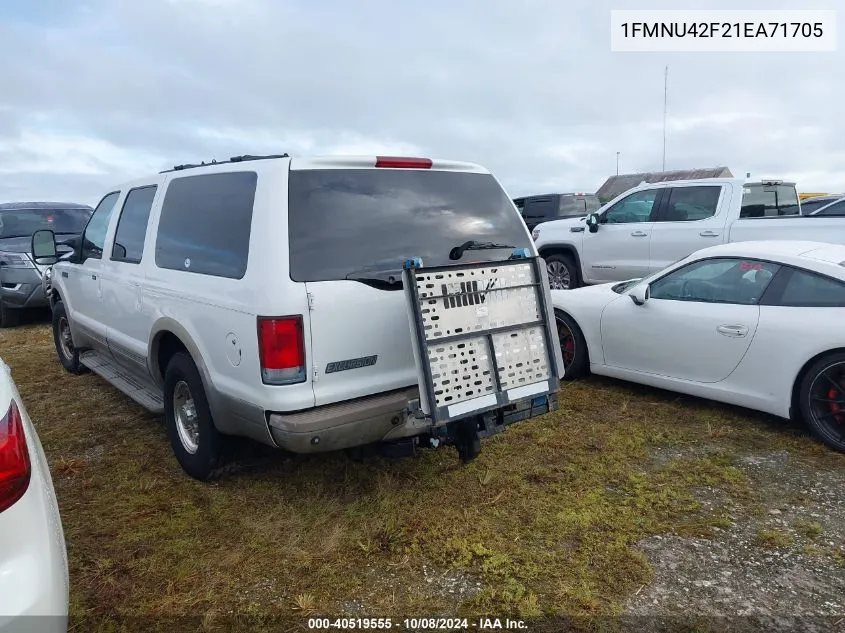 2001 Ford Excursion Limited VIN: 1FMNU42F21EA71705 Lot: 40519555