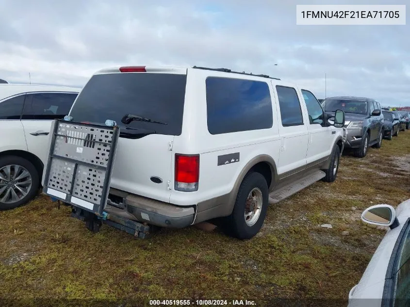 2001 Ford Excursion Limited VIN: 1FMNU42F21EA71705 Lot: 40519555