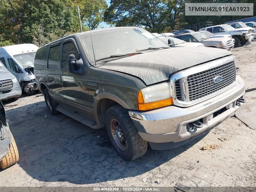 2001 Ford Excursion Limited VIN: 1FMNU42L91EA61923 Lot: 40685369