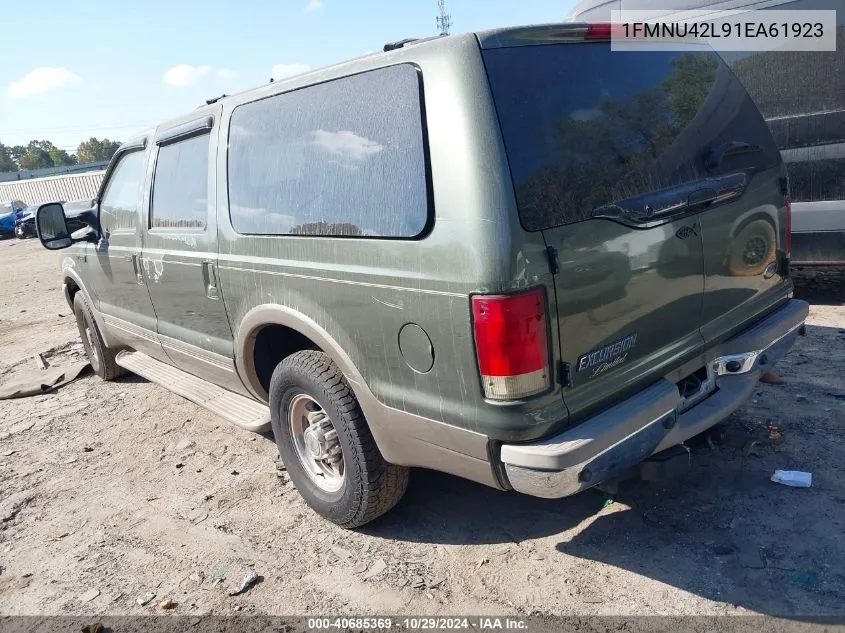 2001 Ford Excursion Limited VIN: 1FMNU42L91EA61923 Lot: 40685369