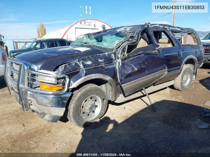 2001 Ford Excursion Limited VIN: 1FMNU43S11EB30853 Lot: 40811430