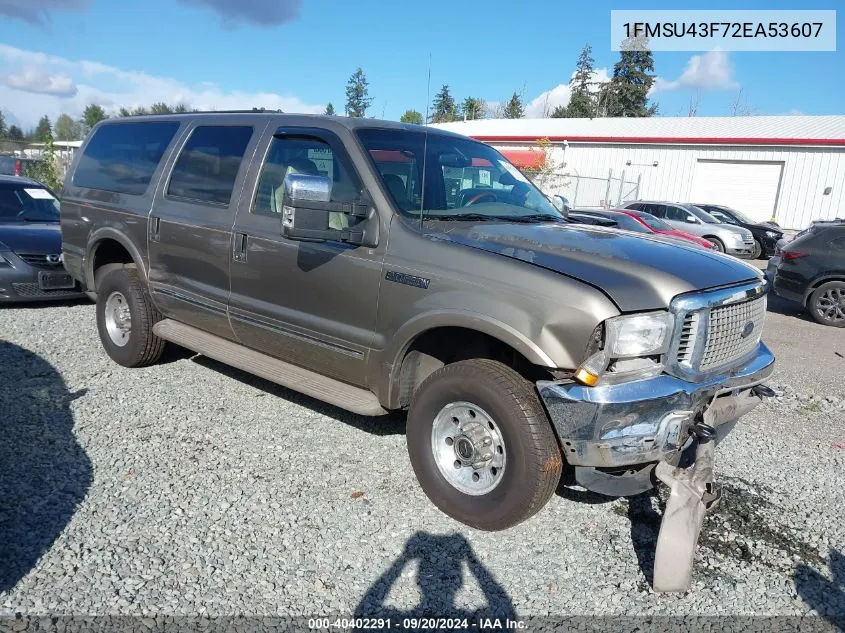 2002 Ford Excursion Limited VIN: 1FMSU43F72EA53607 Lot: 40402291