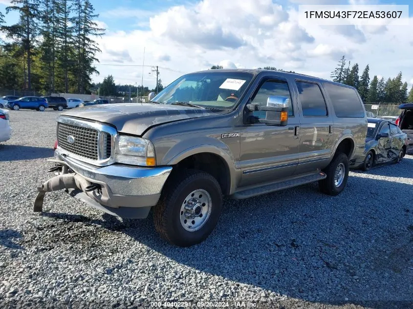 2002 Ford Excursion Limited VIN: 1FMSU43F72EA53607 Lot: 40402291