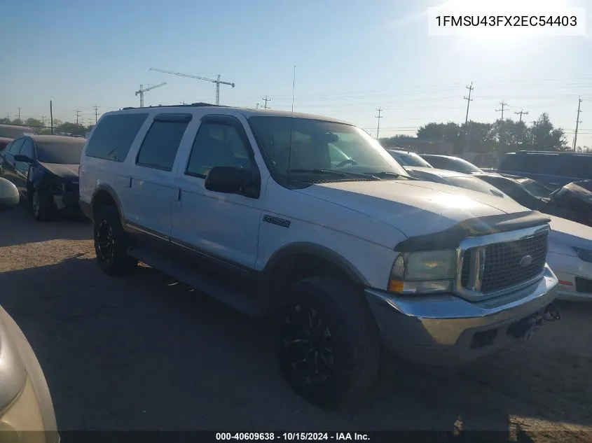 2002 Ford Excursion Limited VIN: 1FMSU43FX2EC54403 Lot: 40609638