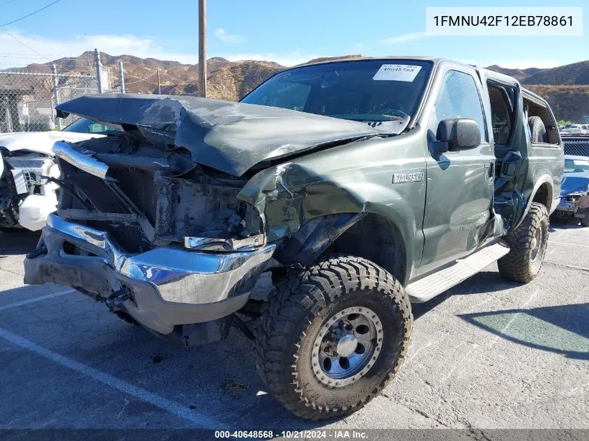 2002 Ford Excursion Limited VIN: 1FMNU42F12EB78861 Lot: 40648568