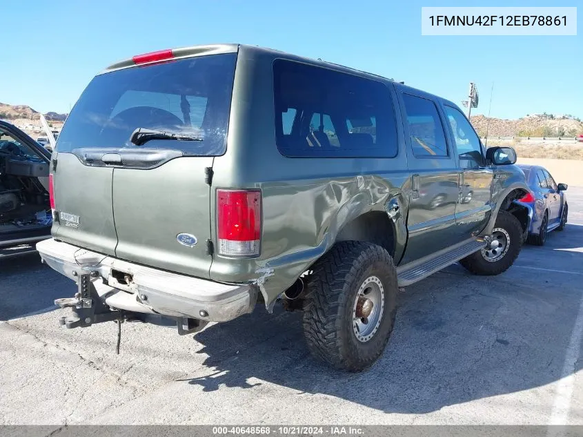 2002 Ford Excursion Limited VIN: 1FMNU42F12EB78861 Lot: 40648568