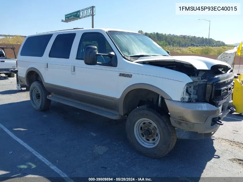 2003 Ford Excursion Eddie Bauer VIN: 1FMSU45P93EC40015 Lot: 39509894