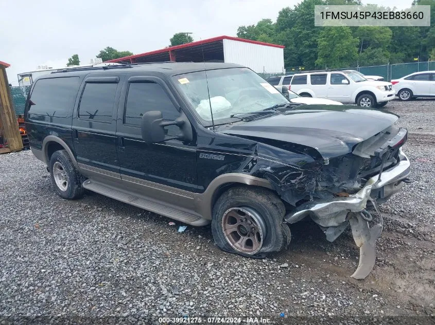 2003 Ford Excursion Eddie Bauer VIN: 1FMSU45P43EB83660 Lot: 39921275