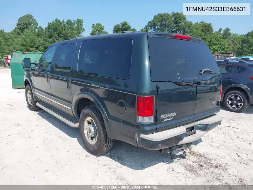 2003 Ford Excursion Limited VIN: 1FMNU42S33EB66631 Lot: 40091266