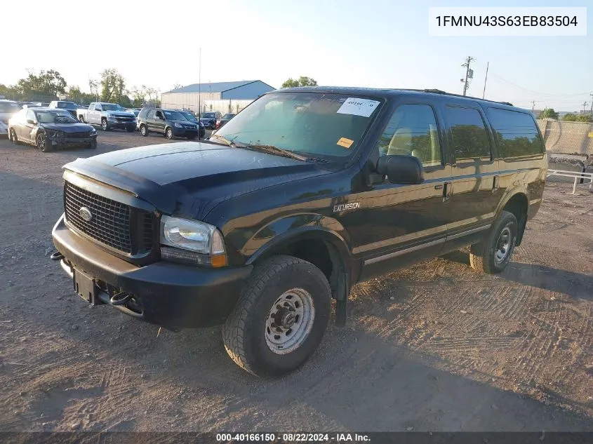 2003 Ford Excursion Limited VIN: 1FMNU43S63EB83504 Lot: 40166150