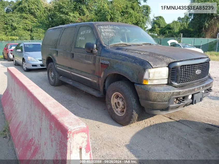 2003 Ford Excursion Limited VIN: 1FMNU43S53EA85239 Lot: 40202058