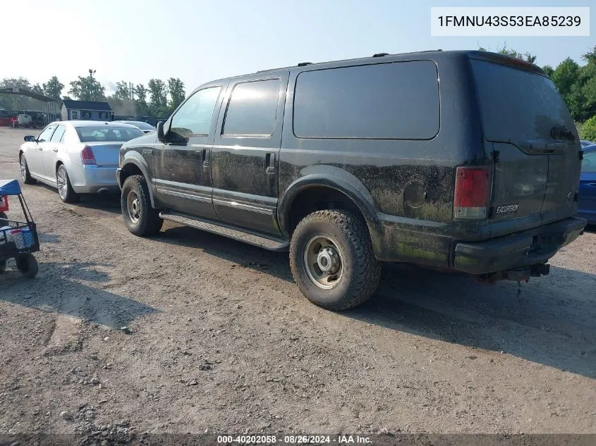 2003 Ford Excursion Limited VIN: 1FMNU43S53EA85239 Lot: 40202058