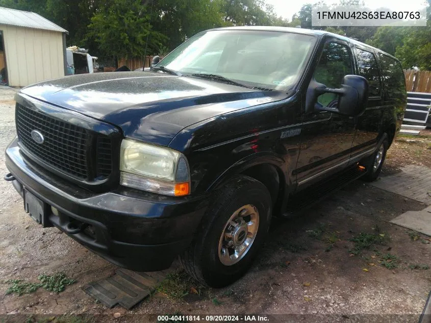 2003 Ford Excursion Limited VIN: 1FMNU42S63EA80763 Lot: 40411814