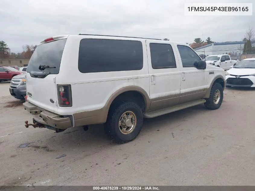 2003 Ford Excursion Eddie Bauer VIN: 1FMSU45P43EB96165 Lot: 40675239