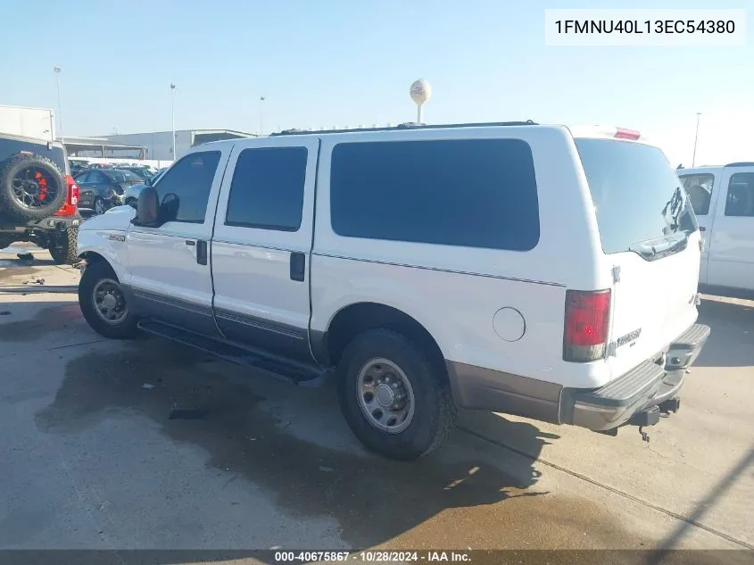 2003 Ford Excursion Xlt VIN: 1FMNU40L13EC54380 Lot: 40675867