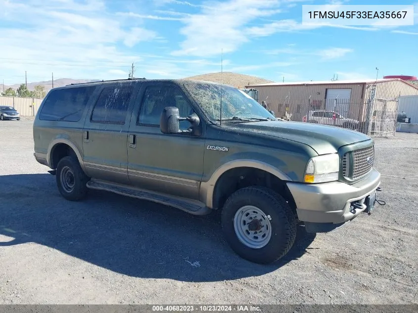 2003 Ford Excursion Eddie Bauer VIN: 1FMSU45F33EA35667 Lot: 40682023