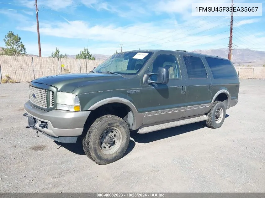 2003 Ford Excursion Eddie Bauer VIN: 1FMSU45F33EA35667 Lot: 40682023