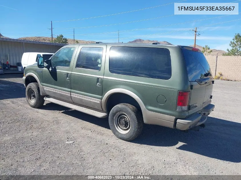 2003 Ford Excursion Eddie Bauer VIN: 1FMSU45F33EA35667 Lot: 40682023