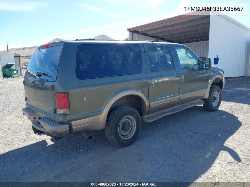 2003 Ford Excursion Eddie Bauer VIN: 1FMSU45F33EA35667 Lot: 40682023