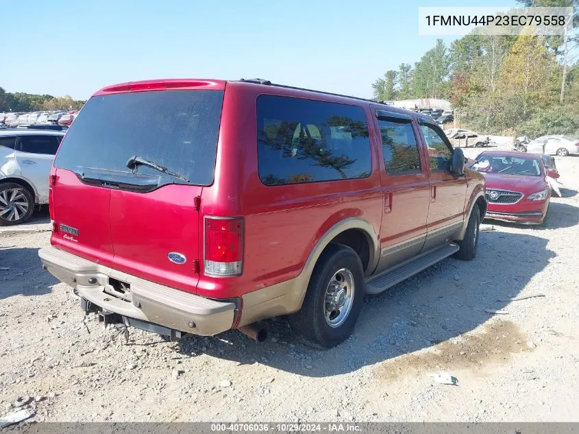 2003 Ford Excursion Eddie Bauer VIN: 1FMNU44P23EC79558 Lot: 40706036