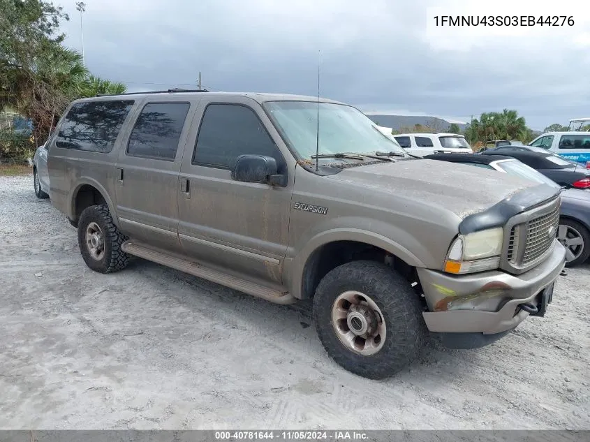 2003 Ford Excursion Limited VIN: 1FMNU43S03EB44276 Lot: 40781644