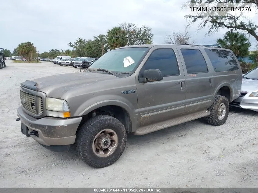 2003 Ford Excursion Limited VIN: 1FMNU43S03EB44276 Lot: 40781644