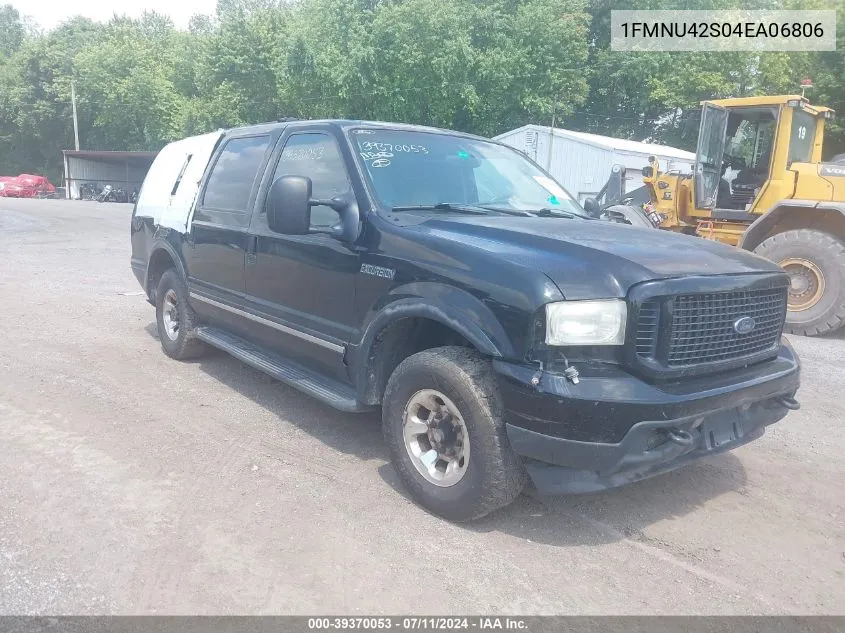 2004 Ford Excursion Limited VIN: 1FMNU42S04EA06806 Lot: 39370053