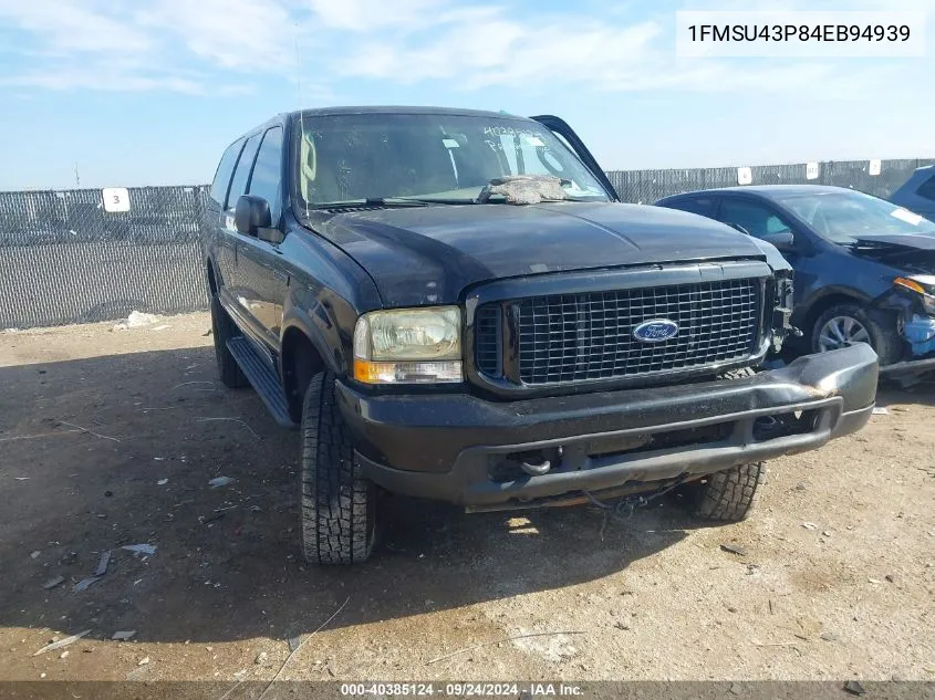 2004 Ford Excursion Limited VIN: 1FMSU43P84EB94939 Lot: 40385124