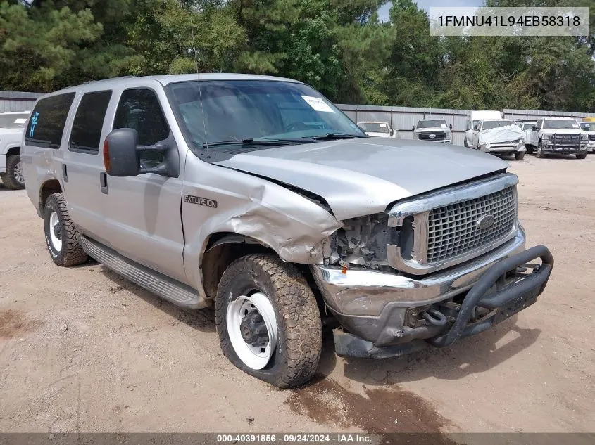 2004 Ford Excursion VIN: 1FMNU41L94EB58318 Lot: 40391856