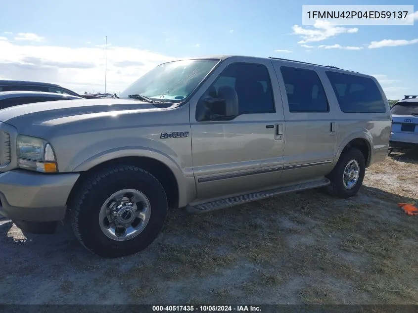 2004 Ford Excursion Limited VIN: 1FMNU42P04ED59137 Lot: 40517435