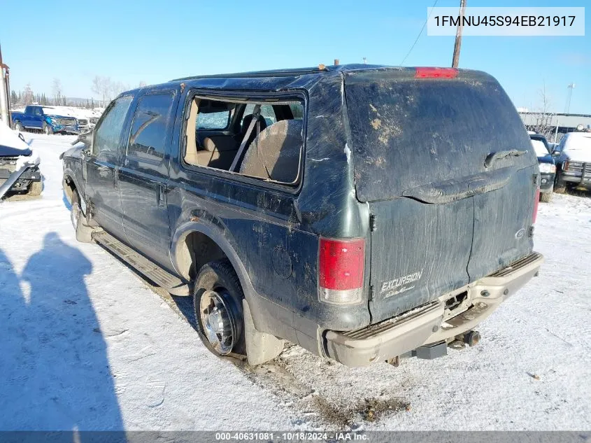 2004 Ford Excursion Eddie Bauer VIN: 1FMNU45S94EB21917 Lot: 40631081