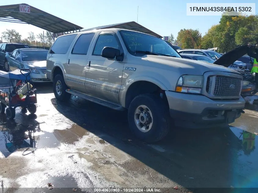 2004 Ford Excursion Limited VIN: 1FMNU43S84EA15302 Lot: 40631903