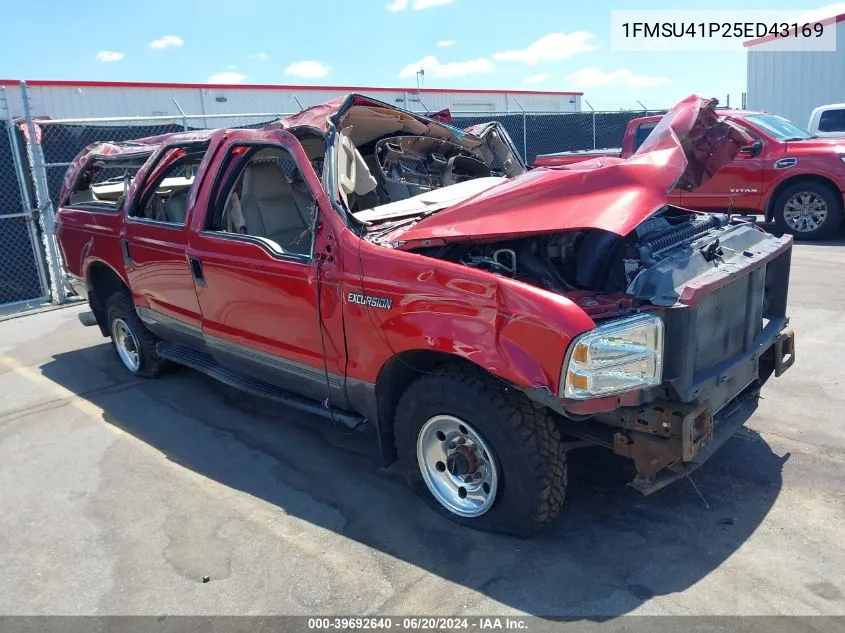 2005 Ford Excursion Xls/Xlt VIN: 1FMSU41P25ED43169 Lot: 39692640