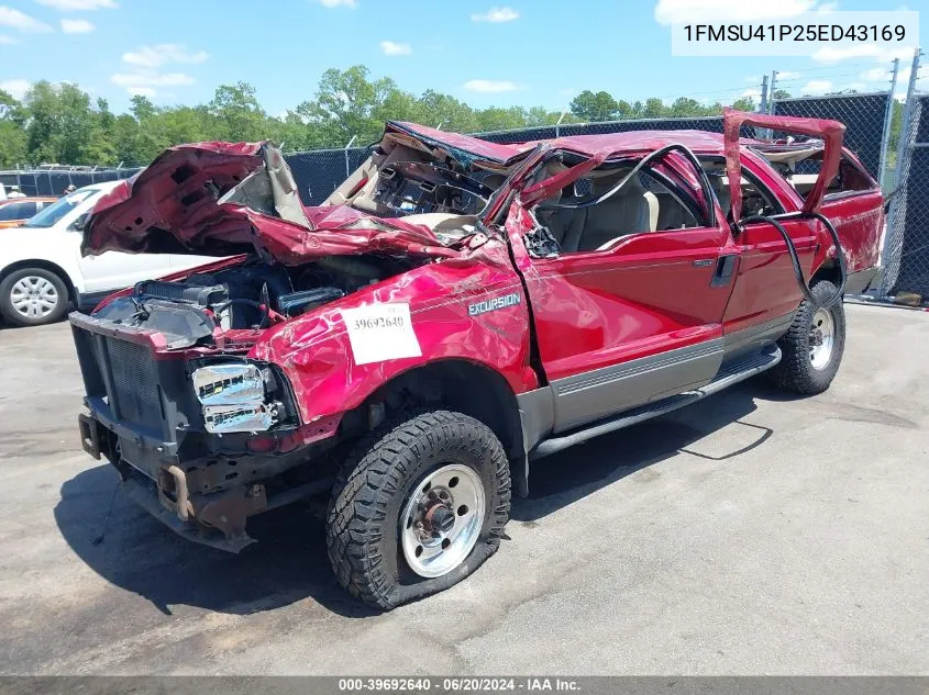 2005 Ford Excursion Xls/Xlt VIN: 1FMSU41P25ED43169 Lot: 39692640