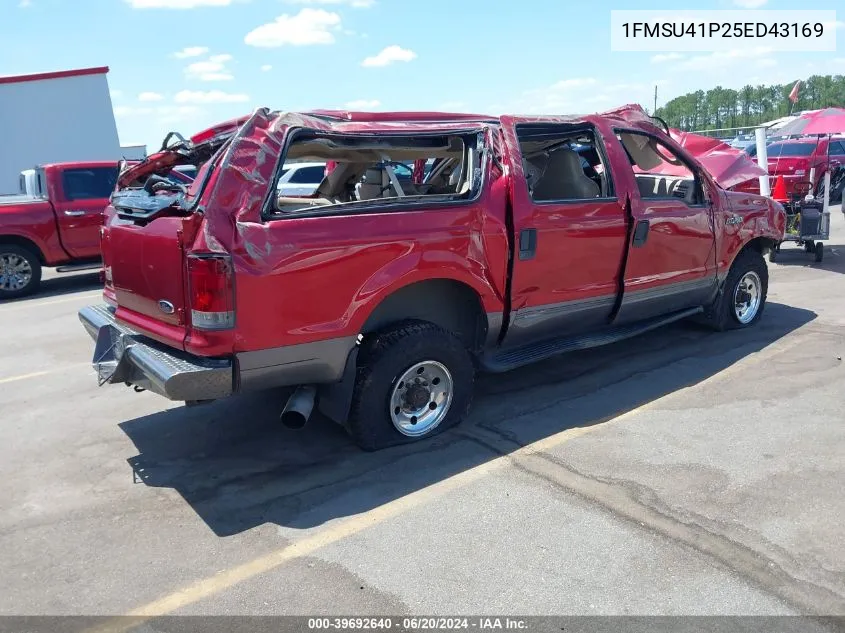 2005 Ford Excursion Xls/Xlt VIN: 1FMSU41P25ED43169 Lot: 39692640