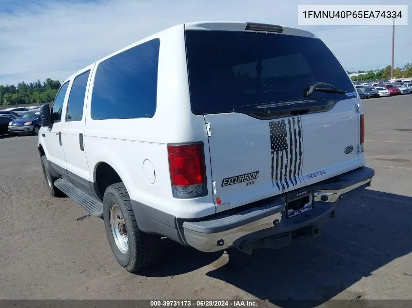 2005 Ford Excursion Xls/Xlt VIN: 1FMNU40P65EA74334 Lot: 39731173