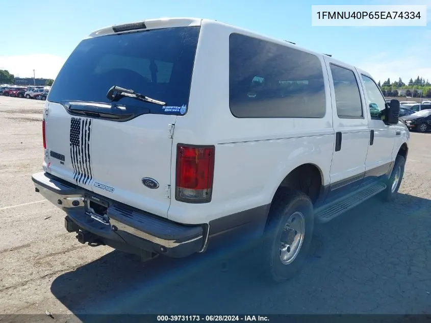 2005 Ford Excursion Xls/Xlt VIN: 1FMNU40P65EA74334 Lot: 39731173